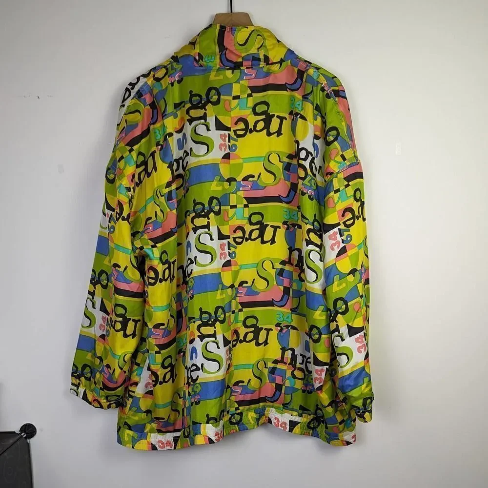 Brightly Colored Vintage Silk Windbreaker Size 2X
